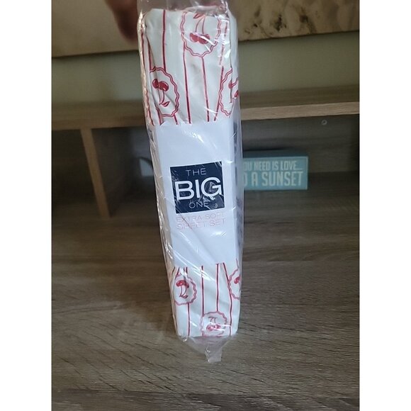 The Big One Extra Soft Sheet Set Size Twin XL Red Cherries Cherry 3 Piece Set - Picture 3 of 5